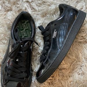Black Patent Puma Basket